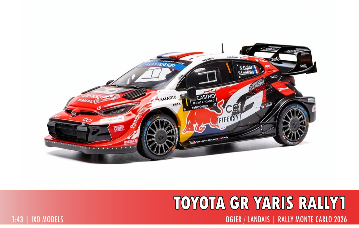 Toyota GR Yaris Rally1, Rally Monte Carlo 2026, 1:43 Ixo Models