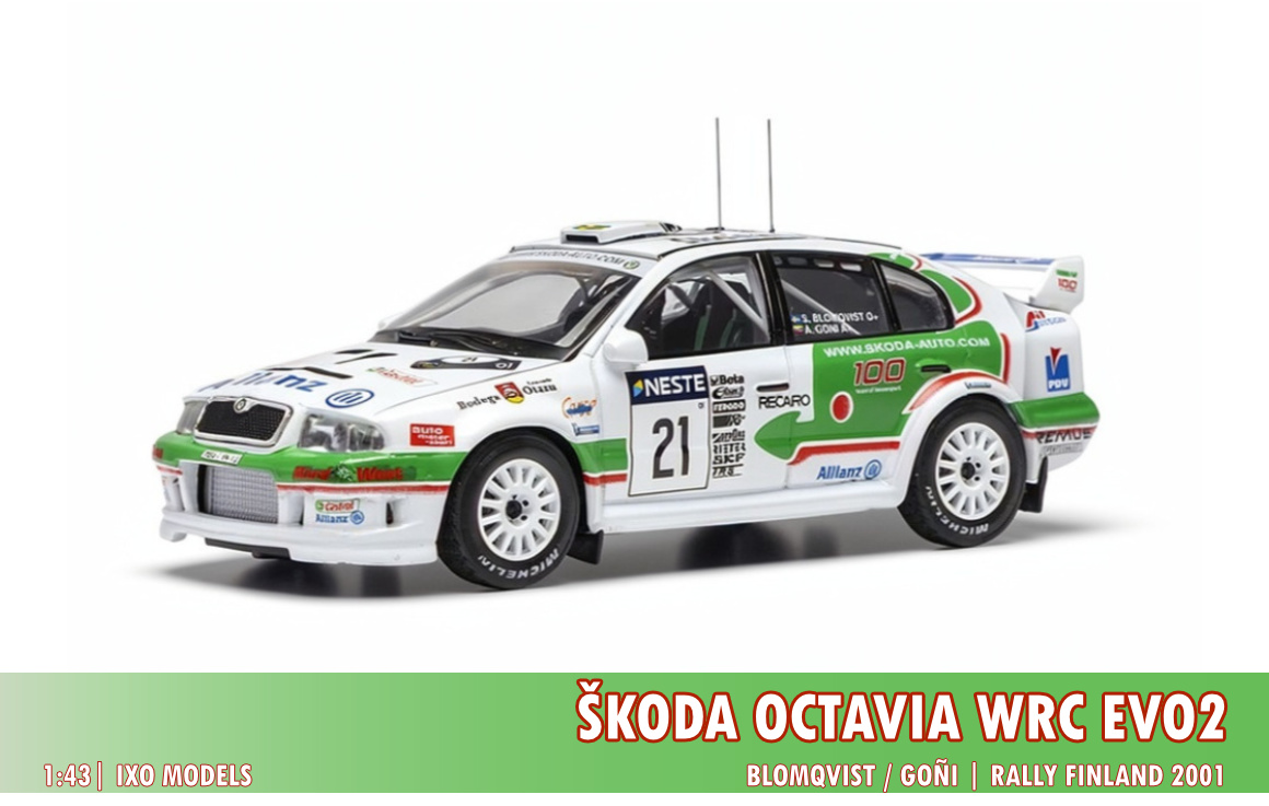 Škoda Octavia WRC Evo2, Rally Finland 2001, 1:43 Ixo Models