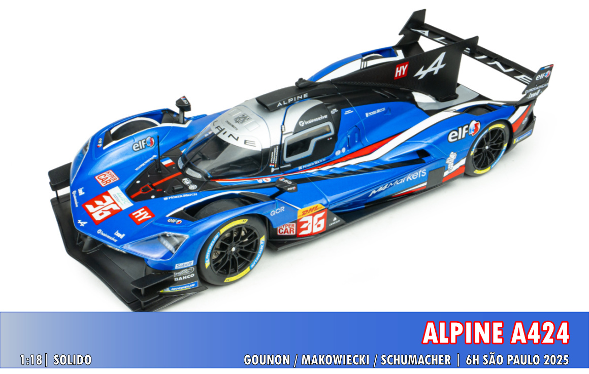 Alpine A424, 6h São Paulo 2025, 1:18 Solido