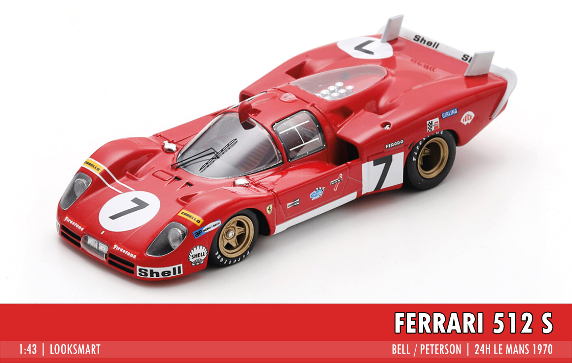 Ferrari 512 S, 24h Le Mans 1970, 1:43 Looksmart