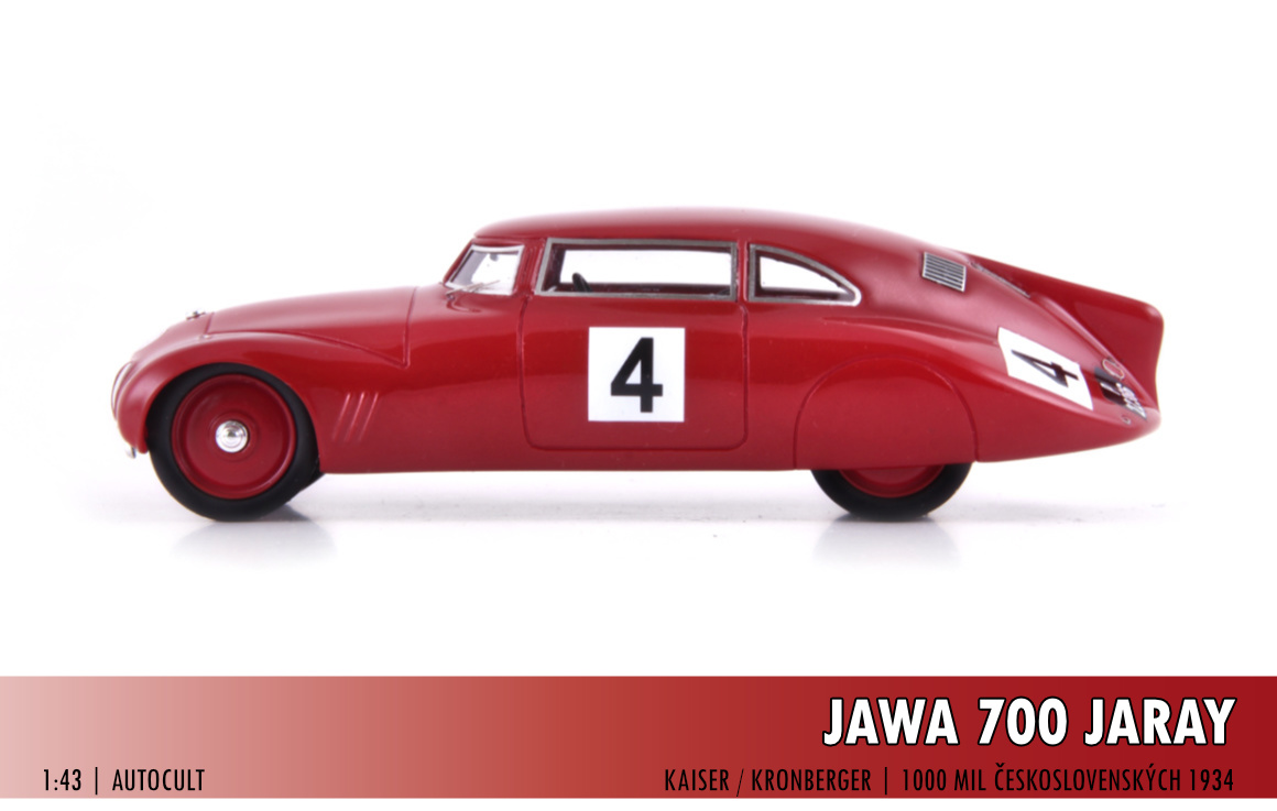 Jawa 700 Jaray, 1000 mil československých 1934, 1:43 AutoCult