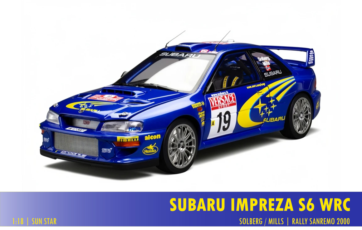 Subaru Impreza S6 WRC, Rally Sanremo 2000, 1:18 Sun Star