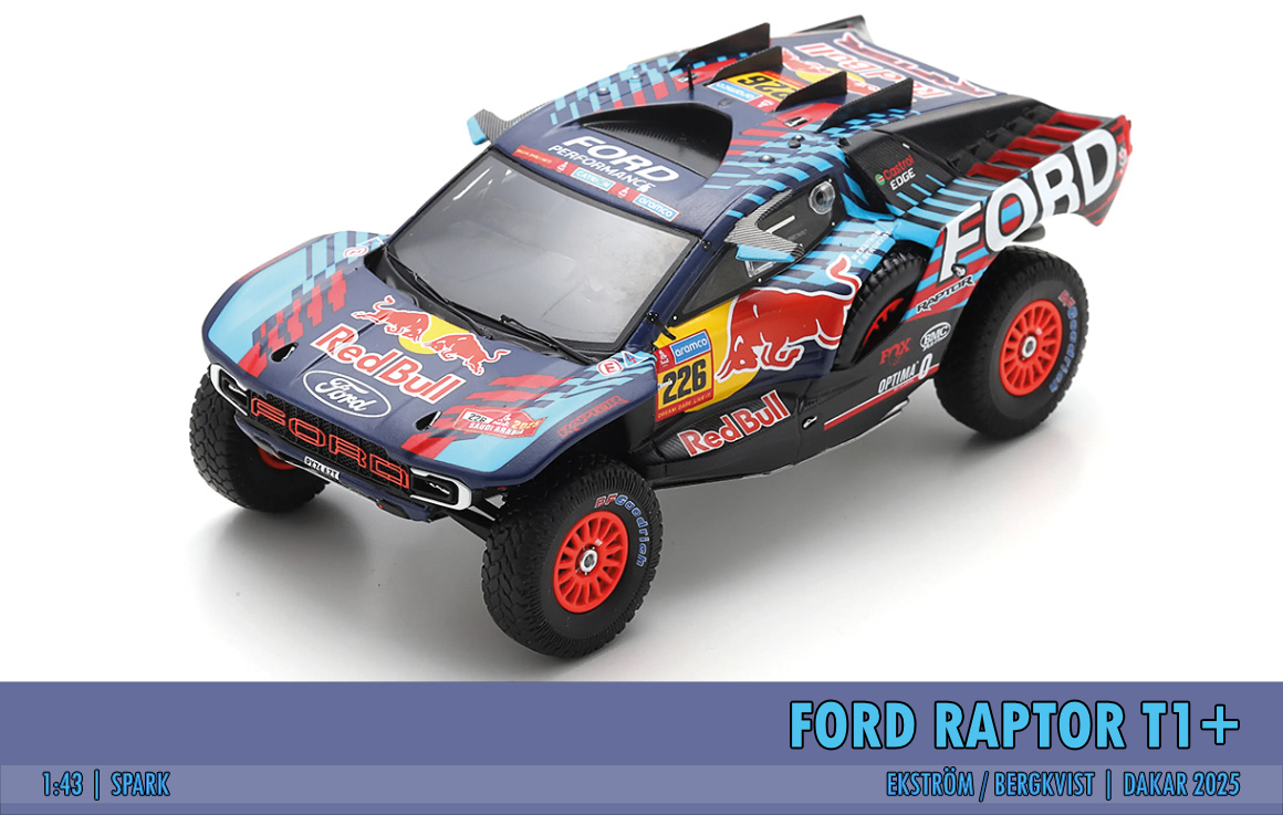 Ford Raptor T1+, Dakar 2025, 1:43 Spark