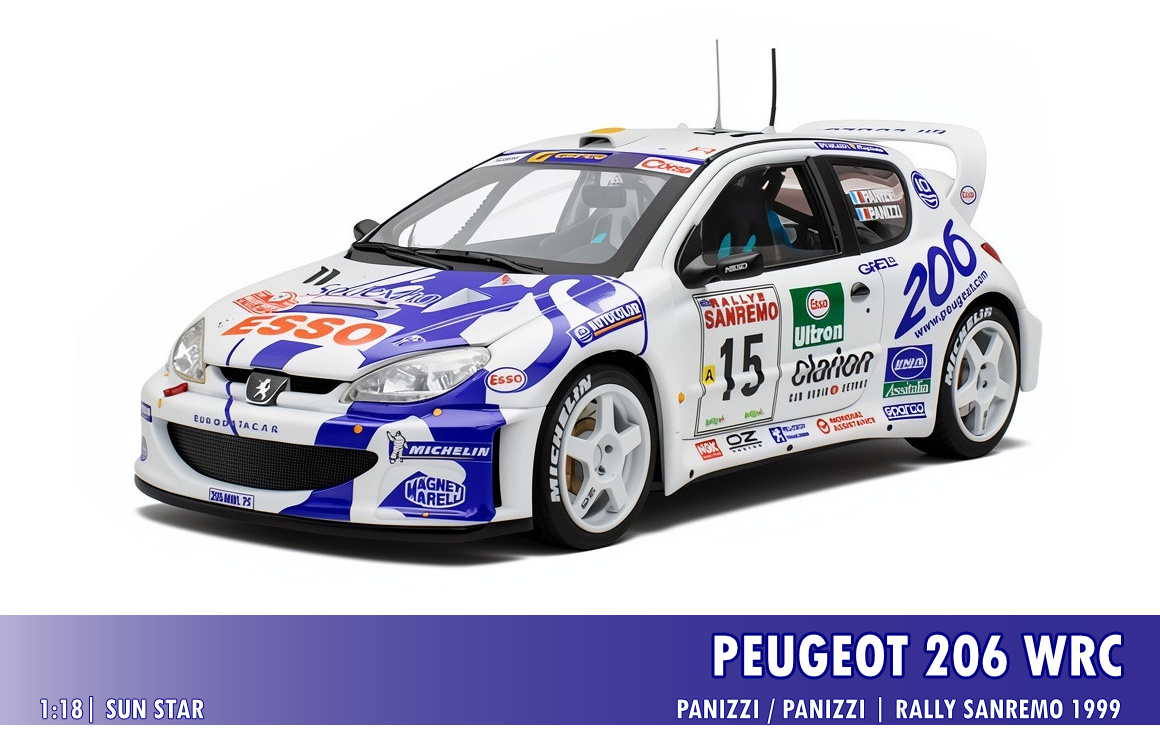 Peugeot 206 WRC, Rally Sanremo 1999, 1:18 Sun Star