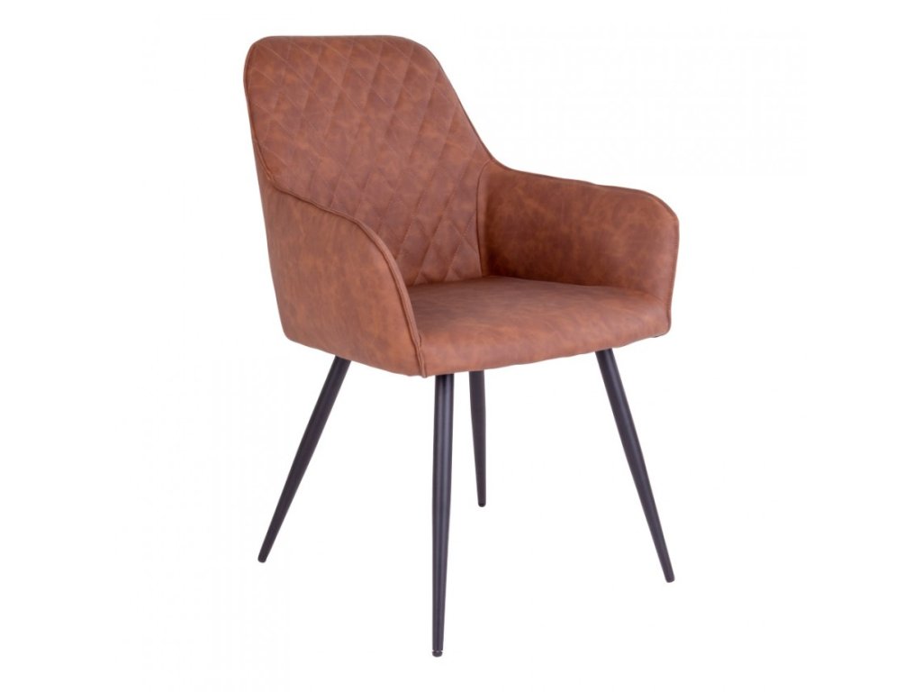 355 5 jidelni kreslo harbo hnede vintage pu kuze