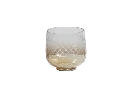 9730 4 vaza heirloom sklenena s hnedym leskem 21 cm