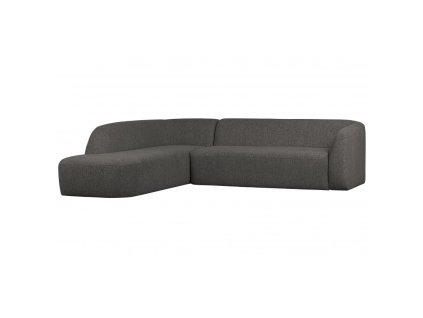 9754 6 pohovka rohova zaoblena leva sloping 294 cm zinylka sedocerna melanz
