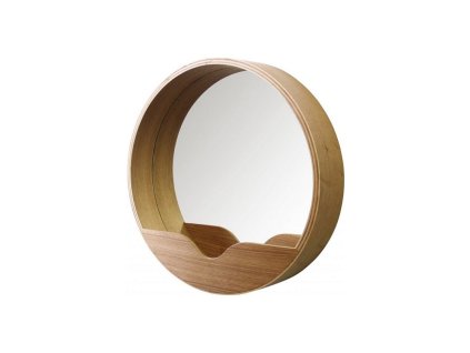 9772 4 drevene zrcadlo round zuiver nastenne kulate prumer 60 cm
