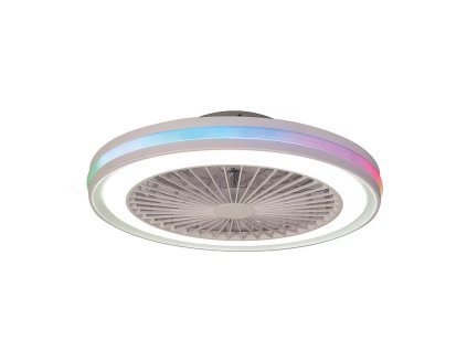 10072 8 stropni svitidlo gamer led mantra s ventilatorem skryte lopatky bila rgb