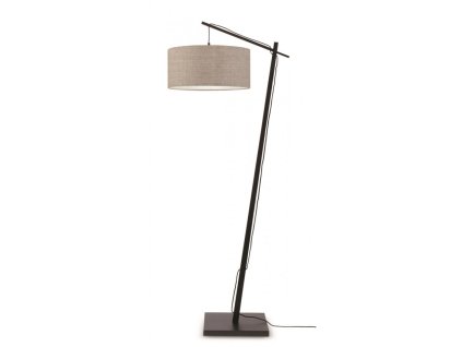 10588 7 stojaci lampa andes 4723 bambus cerny a lnene stinidlo tmavy len