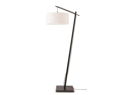 10594 7 stojaci lampa andes 4723 bambus cerny a lnene stinidlo bila