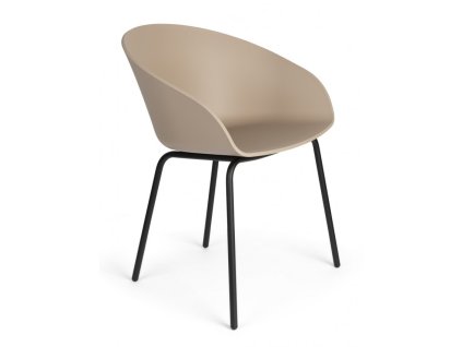 10696 11 jidelni zidle kreslo void zuiver nohy kov hneda latte