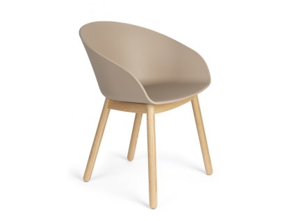 10705 13 jidelni zidle kreslo void zuiver nohy drevo hneda latte