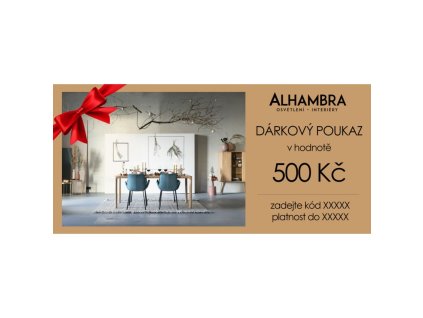 Dárkový poukaz ALHAMBRA (Hodnota poukazu 5000)