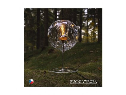 10969 2 stolni lampa element easy space sphere natural tmavy dub zlata