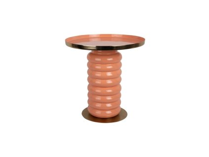 11962 1 odkladaci stolek ruby leitmotiv 41 cm kov broskvove oranzova