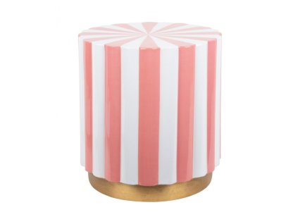 12001 1 odkladaci stolek candy swirl leitmotiv 40 cm kov ruzovobily