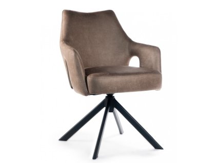 12799 1 jidelni zidle otocna vesper atr calounena hneda