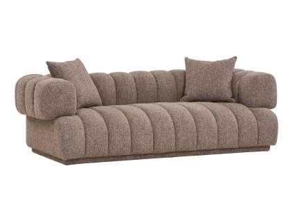 Pohovka EMILLI dvoumístná 226 cm, polyester hnědá