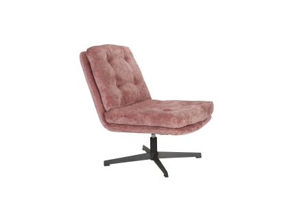 Křeslo otočné KAI WLL, polyester, růžové