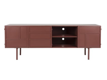 TV komoda DAVIS WLL, 105 cm, kov, červená