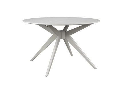 Jídelní kulatý stůl ZEME WLL, průměr 122 cm, béžový