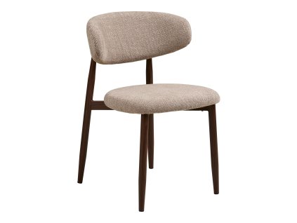 Jídelní židle LEVANTO HOUSE NORDIC, kov a polyester, ořechově hnědá