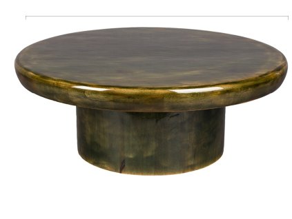 Konferenční stolek MUSH Dutchbone ⌀ 60 cm, dřevo, zelený