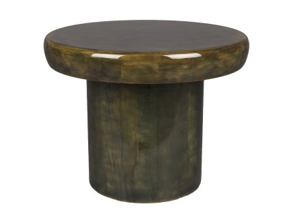 Odkládací stolek MUSH L Dutchbone ⌀ 45 cm, dřevo, zelený