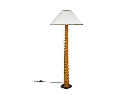 Stojací lampa HORACE Dutchbone, dubové dřevo a bavlna, hnědá