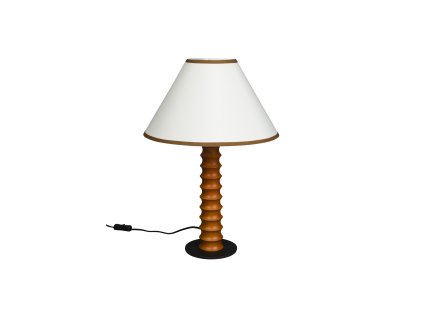 Stolní lampa HORACE Dutchbone, dubové dřevo a bavlna, hnědá