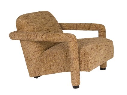 Křeslo KENT Dutchbone, dřevo a polyester, okrové