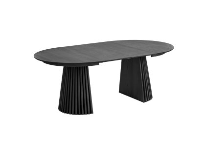 Jídelní stůl rozkládací kulatý OSAKA House Nordic  Ø120 cm, max. délka 200 cm, černý dub