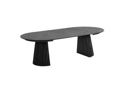 Jídelní stůl rozkládací kulatý OSAKA House Nordic  Ø120 cm, max. délka 240 cm, černý dub