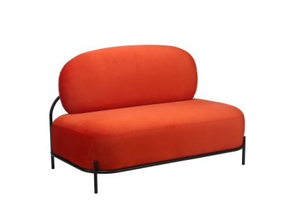 Pohovka dvoumístná POLLY WLL 125 cm, polyester, oranžová