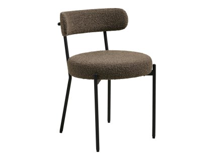 Jídelní židle BADALONA House Nordic, potah bouclé, hnědá