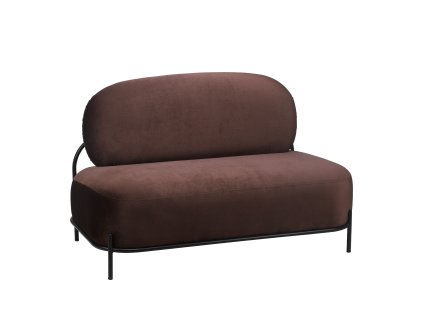 Pohovka dvoumístná POLLY WLL 125 cm, polyester, hnědá