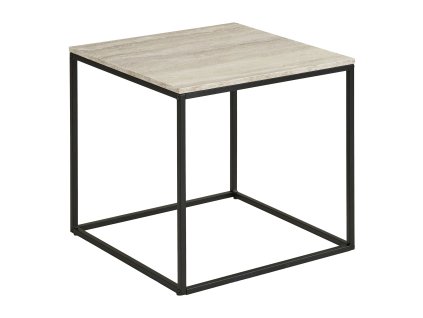 Odkládací stolek VITA House Nordic, černá konstrukce a deska vzhled mramor