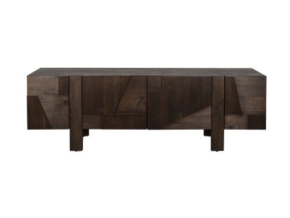 Příborník - komoda BRUNEAU DUTCHBONE 188x60 cm, tmavě hnědý