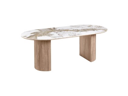 Jídelní stůl ATHENS House Nordic, 210x100x76 cm, dřevo a keramika