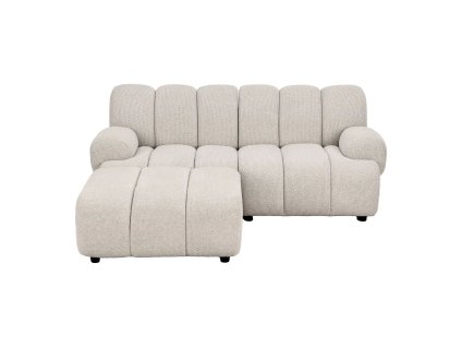 Rohová pohovka TAZA 2,5 sedák 190 cm, levý roh, polyester, písková