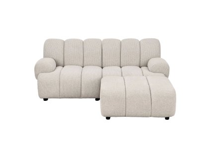 Rohová pohovka TAZA 2,5 sedák 190 cm, pravý roh, polyester, písková