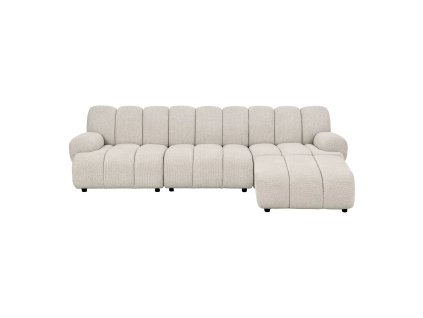 Rohová pohovka TAZA 3,5 sedák 275 cm, pravý roh, polyester, písková