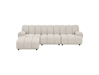 Rohová pohovka TAZA 3,5 sedák 275 cm, levý roh, polyester, písková