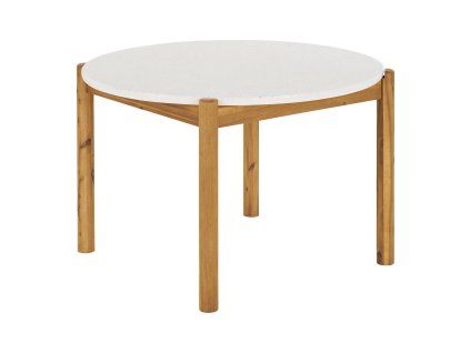 Jídelní stůl TERRACINA, House Nordic, průměr 120 cm, terrazzo a akácie