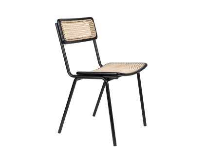 Jídelní židle JORT ZUIVER, černá ratanová
