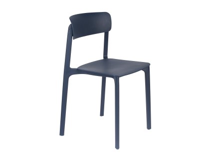Jídelní židle zahradní CLIVE WLL, plast tmavě modrý