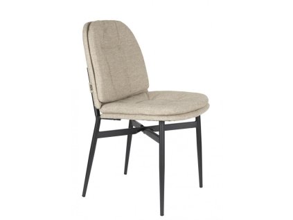 1453 10 jidelni zidle jade dutchbone kov a polyester bezova