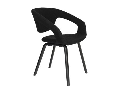 Židle/křeslo FLEXBACK Zuiver, bouclé černé