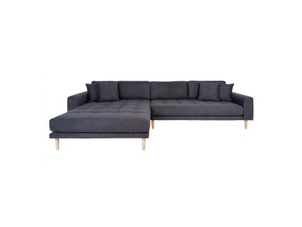 2092 3 rohova pohovka lido 290 cm polyester tmave sedy levy roh